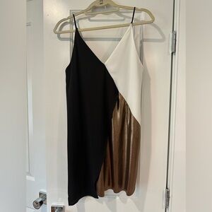 Zara Mini dress-Black, White, and Bronze